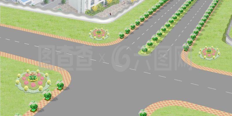 路口绿化方案