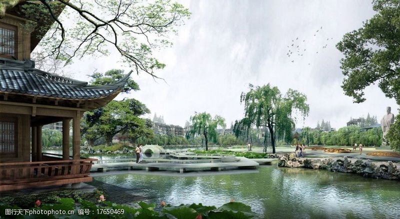 苏州园林景观图片素材